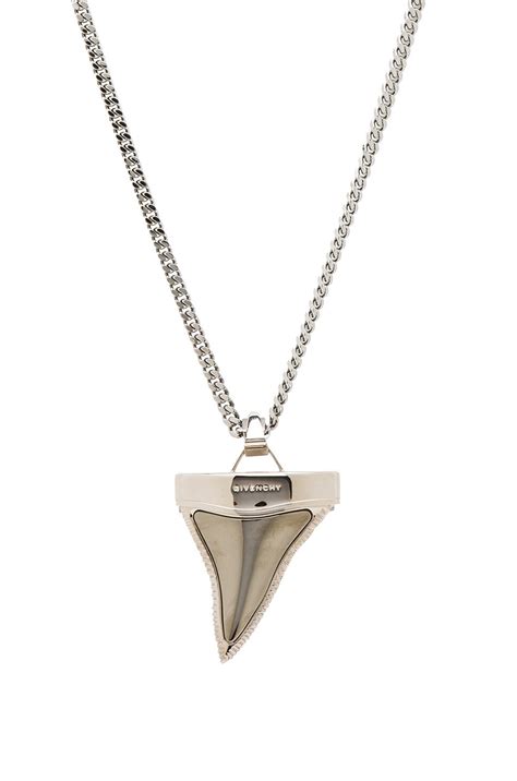 givenchy shark tooth necklace buy|Givenchy Large Shark Tooth Necklace in Black & Silver .